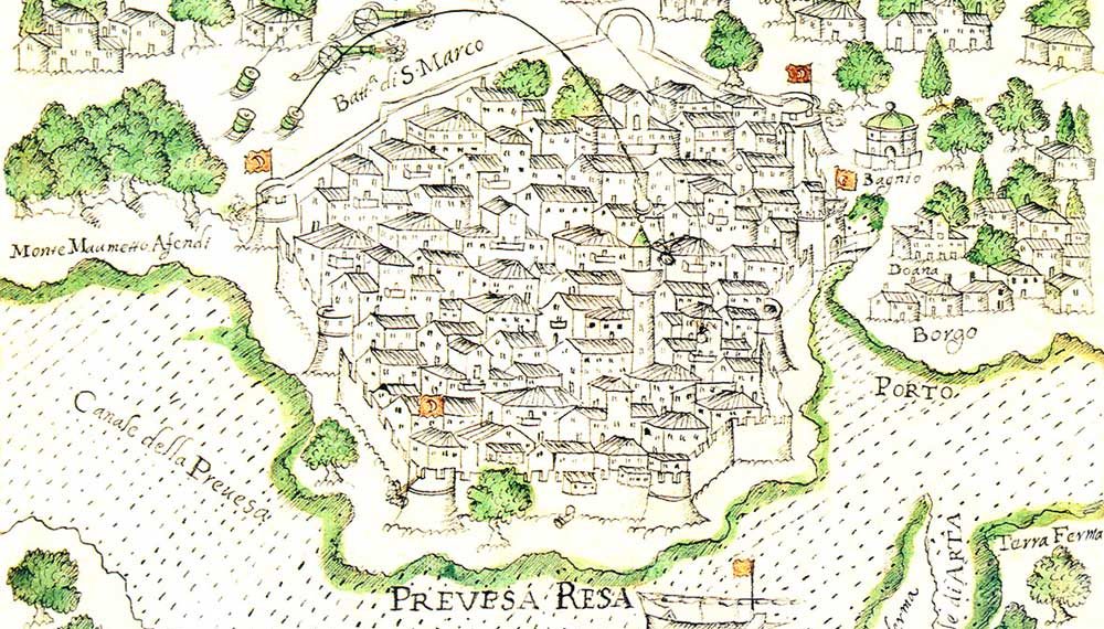 Το κάστρο της Μπούκας κατά την κατάληψή του από τους Βενετούς το 1684 (Αρχείο Νίκου Καράμπελα)